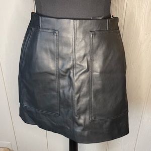 H&M patent leather mini skirt sz 2